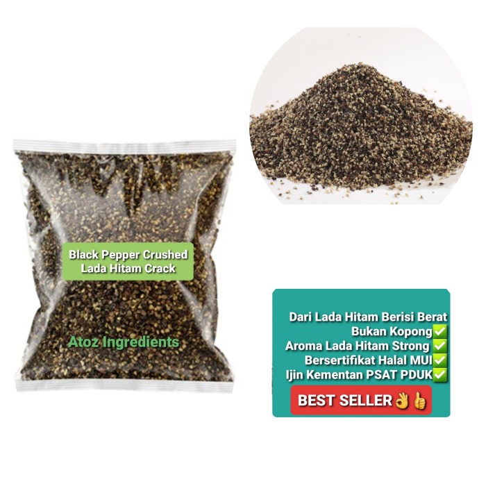 

BISA COD - Black Pepper Crushed 35gram / Lada Hitam Cacah 35gram