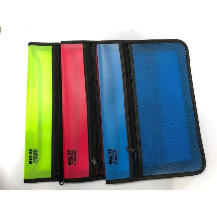 

Zipper Bag Pocket / Map Plastik BIG Resleting Flourescent 7033