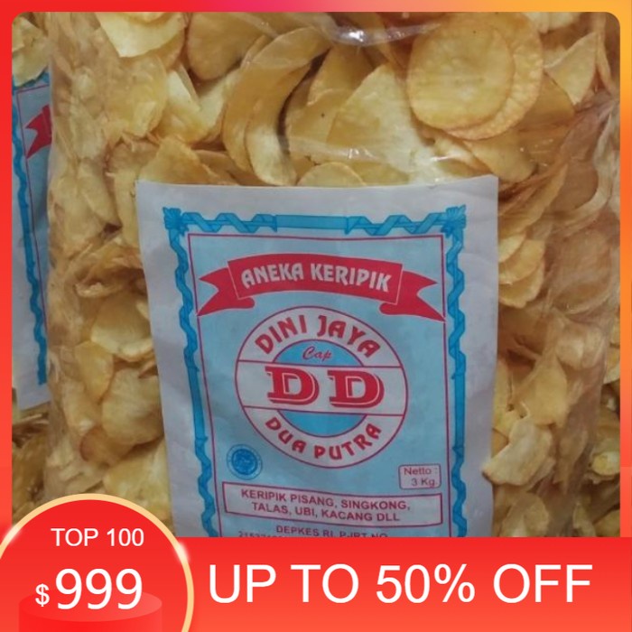 

Keripik singkong rasa original merk DD s itnack DS