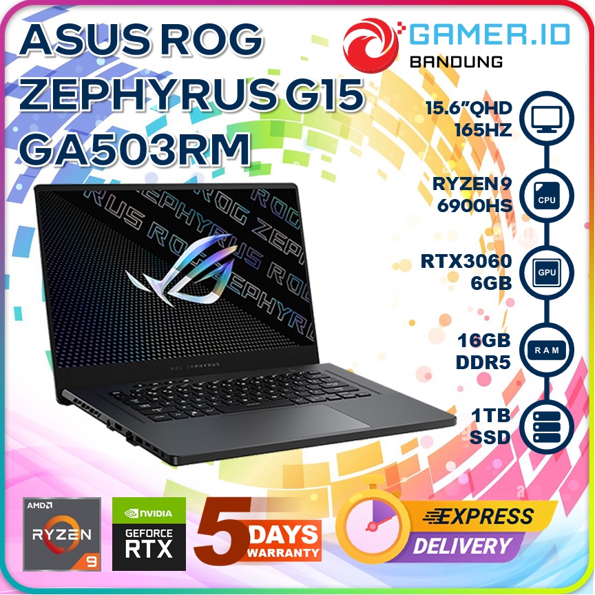 ASUS ROG ZEPHYRUS G15 GA503RM RYZEN 9 6900HS RTX3060 16GB 1TB 15.6QHD