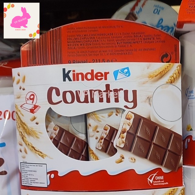 

KINDER COUNTRY CHOCOLATE 200GR