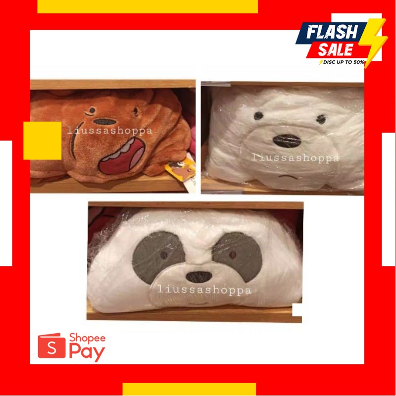 1.1 NEW YEAR SALE |Selimut Miniso We Bare Bears - We Bare Bears Air Conditioner Blanket