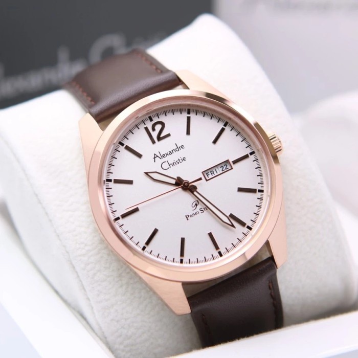 Jam Tangan Pria Alexandre Christie AC1012 AC 1012 AC 1012 ME Silver - putih rosegold