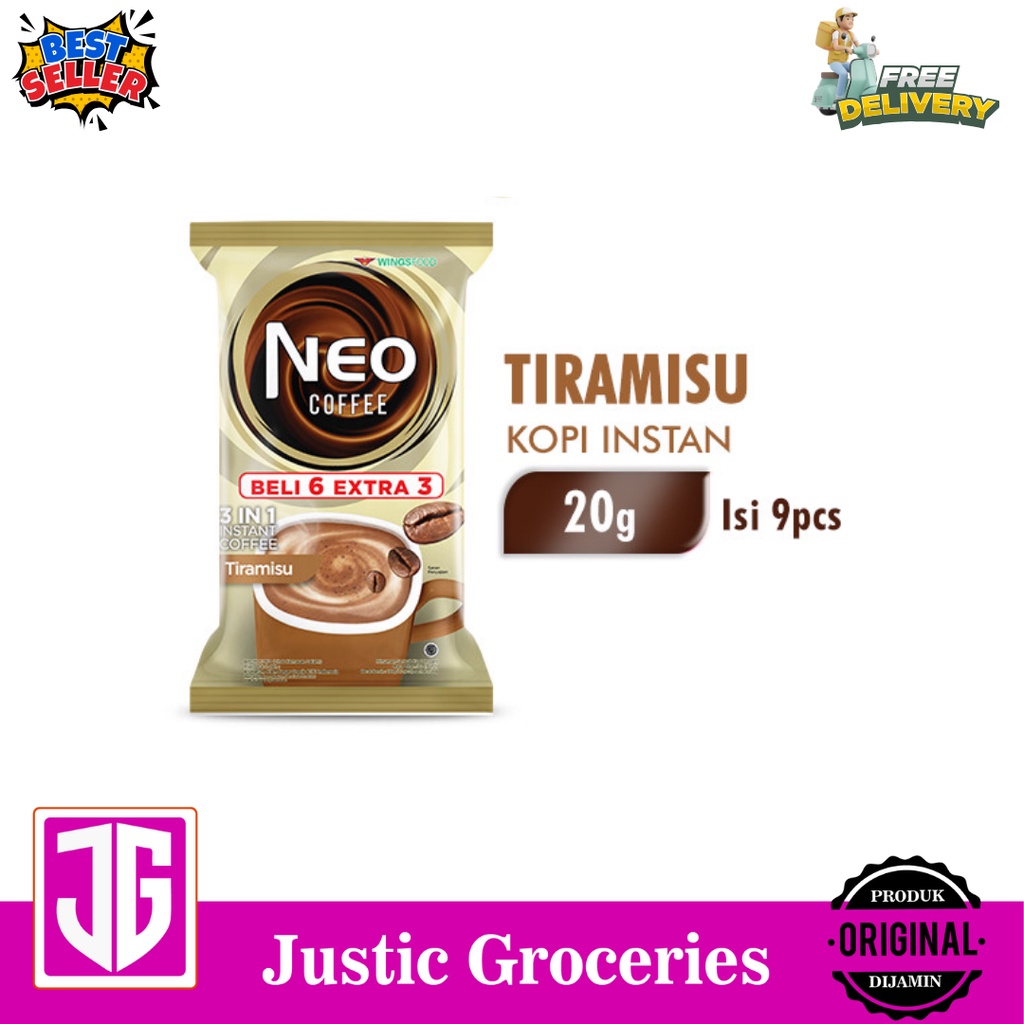 

Neo Coffee Kopi Instan Coffee Tiramisu 20gr x 9pcs
