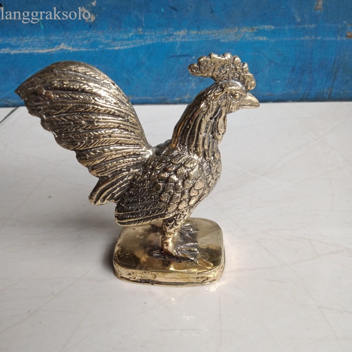 

Patung Ayam Jago Kuningan antik