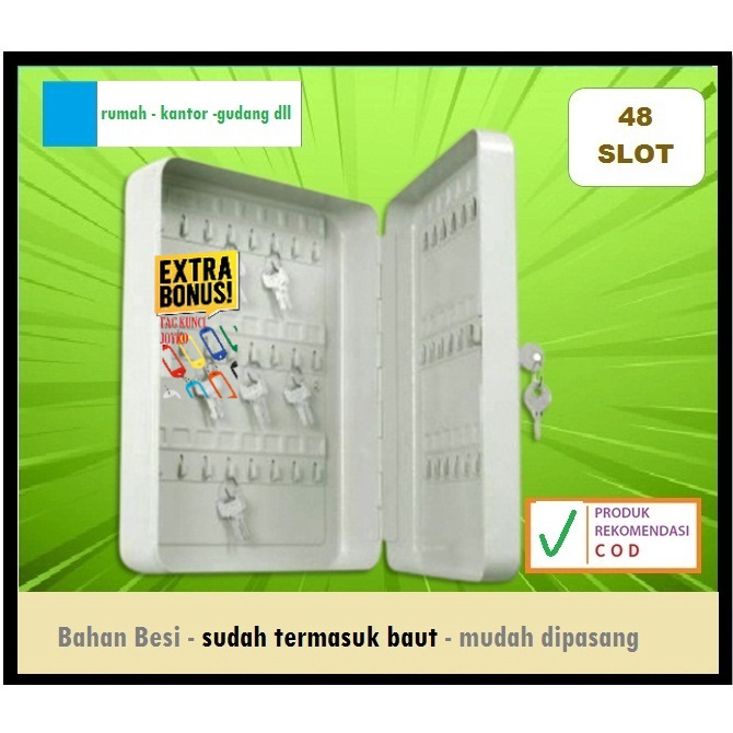 Key Box Kotak gantung kunci dinding 48 slot kunci ZEHN CREAM box gantungan kunci