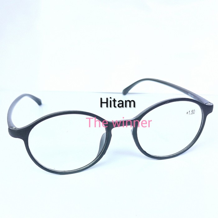 promo ✨ -kacamata baca plus pria nita lentur - Hitam, +125