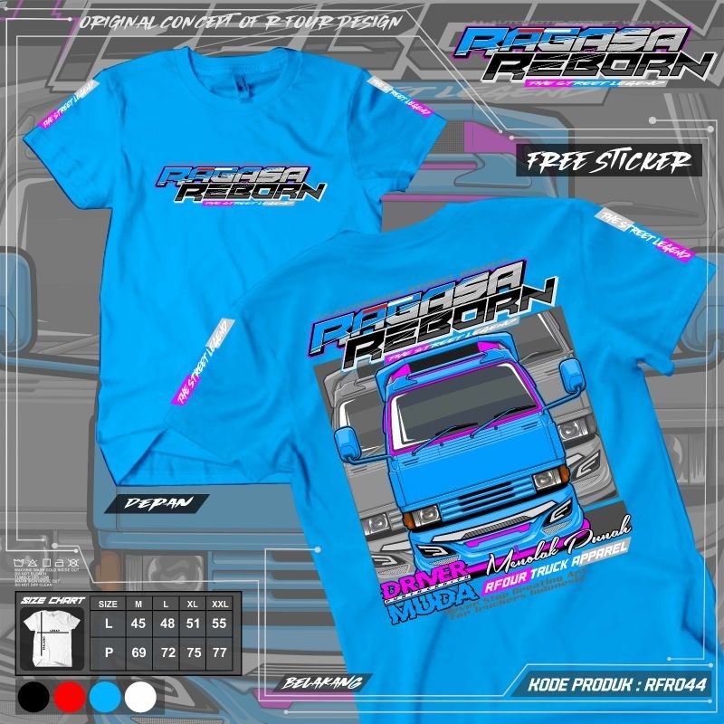 rfr 44 kaos truk ragasa reborn baju truck ragasa mania terbaru 2024 baju driber muda truk sopir raga