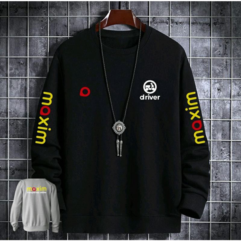 sweater driver / driver maxim / jaket maxim / sweater maxim ride / maxim jaket custom sablon satuan
