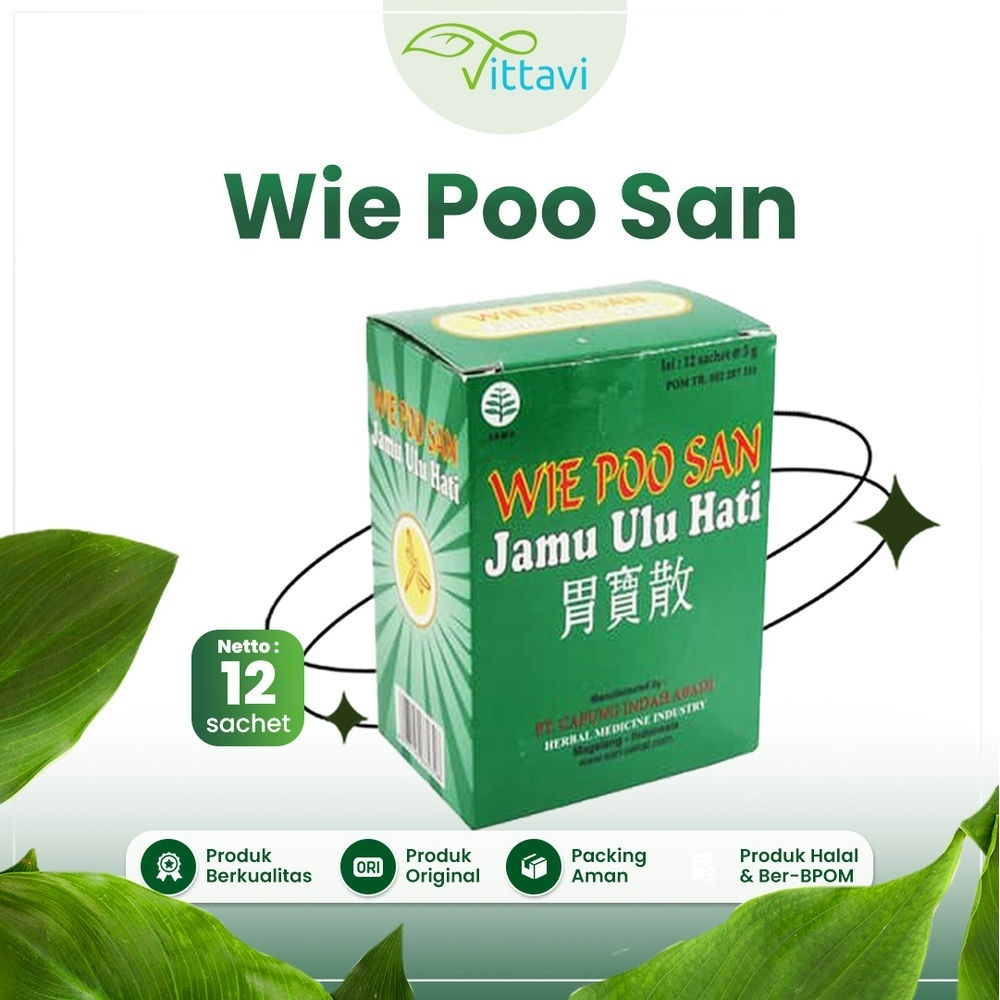 Wie Poo San- Obat Herbal Ulu Hati Mengobati Maag, Perut Kembung dan Perih