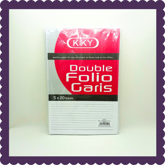 

Kiky Kertas Double Folio Bergaris 20 Lembar