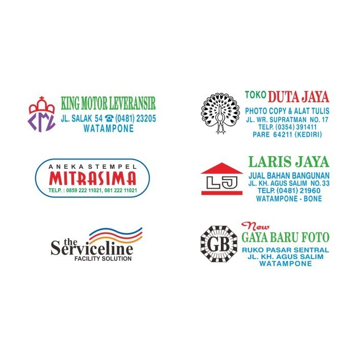 

Stempel otomatis / Stempel warna 6 Warna ukuran standar