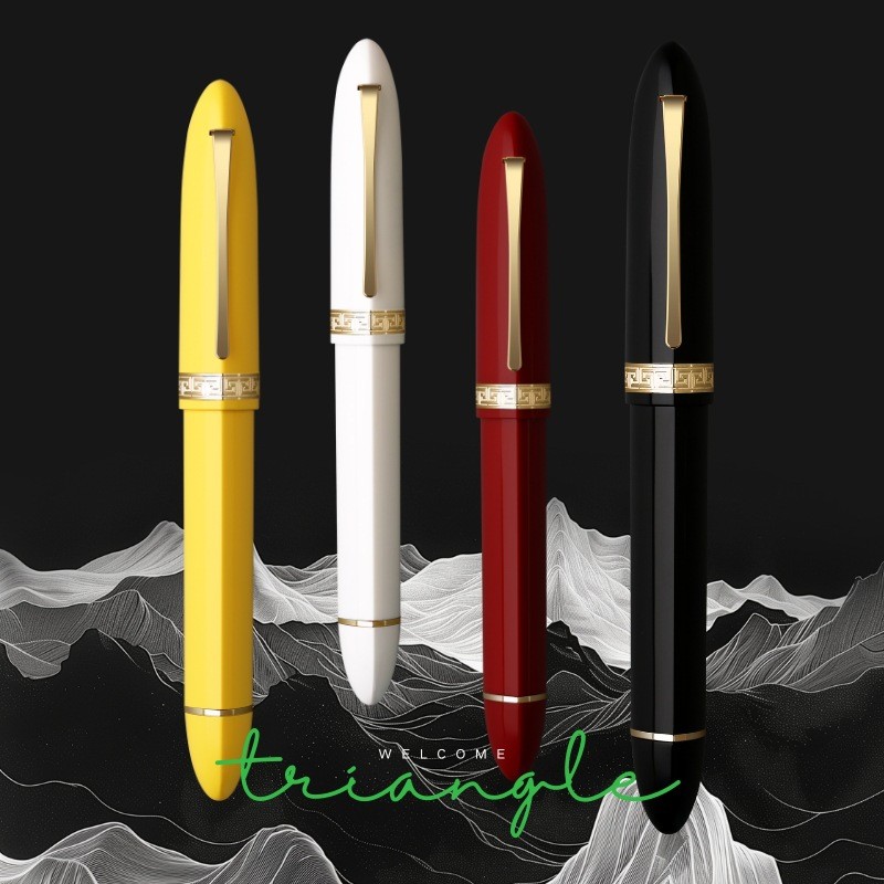 

MAJOHN Master V60 Triangle Orthographic Piston Pen Signature Bead Pen Anti Roll Plug in Imported Bead Core Writing Practice