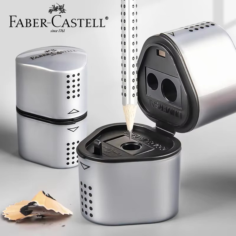 

Faber-Castell 3-in-1 Artist Pencil Sharpener, Grip Trio Manual Handheld Sharpener for Colored Pencil, Jumbo and Graphite Pencils