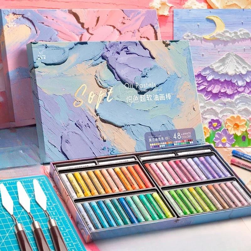 

24/36/48 Color Super Soft Heavy Color Oil Painting Stick Children's Painting Safety and Non Toxic Crayon Painting Special Tool