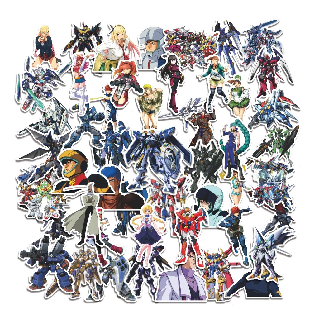 

COD 50 Pcs Stiker Super Robot Wars X Lucu Anti Air Untuk Dekorasi Notebook Sepeda Skateboard Handphone