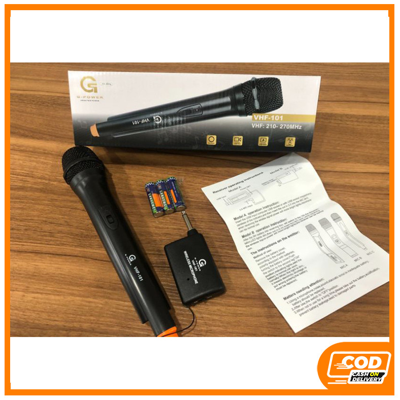 Mic Microphone Karaoke Profesional Wireless MIC YF-108 UHF Single