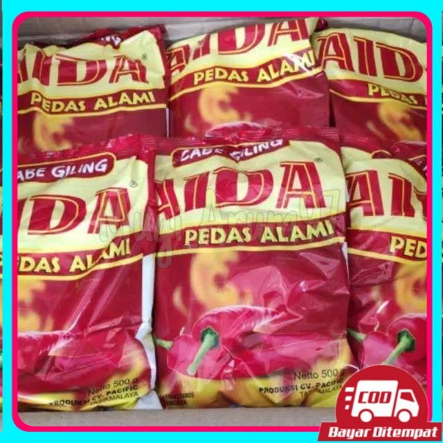 

cabe giling aida pedas alami 1 kilogram bubuk