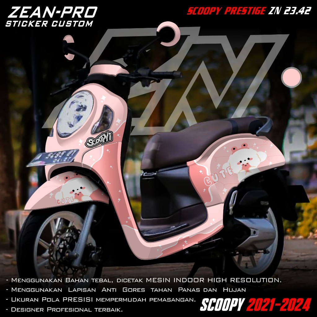 (PROMO COD) TERBARU Decal Sticker Honda All New Scoopy 2021 2022 2023 2024 Full body - Sticker Skotl
