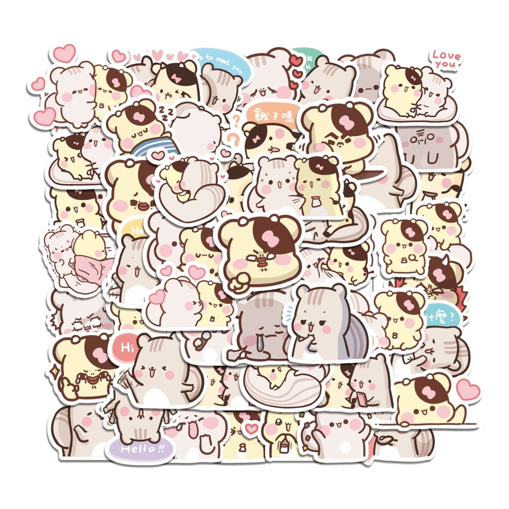 

COD 50 Pcs Stiker Sweethouse Couple Lucu Anti Air Untuk Dekorasi Notebook Sepeda Skateboard Handphone