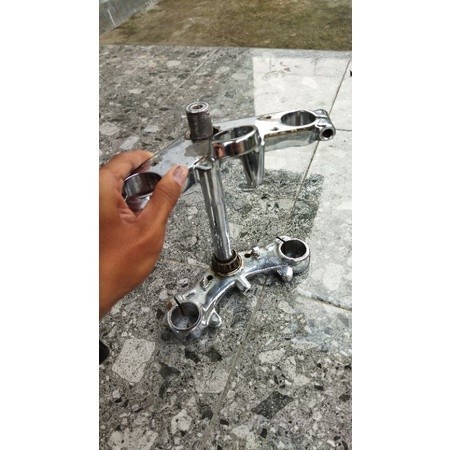 segitiga T atas bawah kawasaki ninja r new original copotan motor