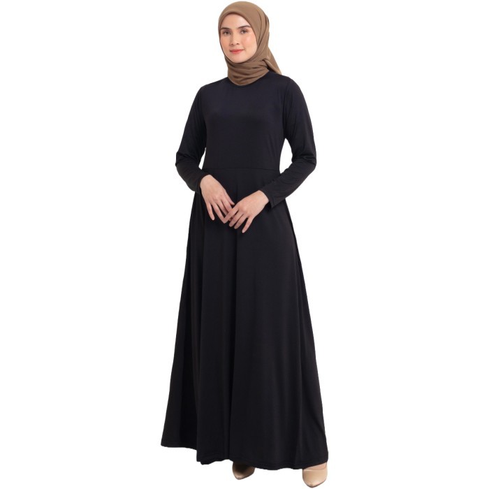"SKY.LD" -  TERBARU Elzatta Gamis Polos Gamis Oliza - Hitam, M