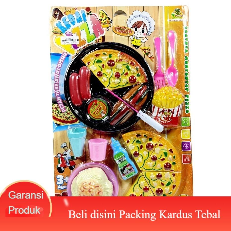 MAINAN KEDAI PIZZA OCT 2222 / MAINAN FAST FOOD SET PIZZA, KENTANG GORENG, SOSIS