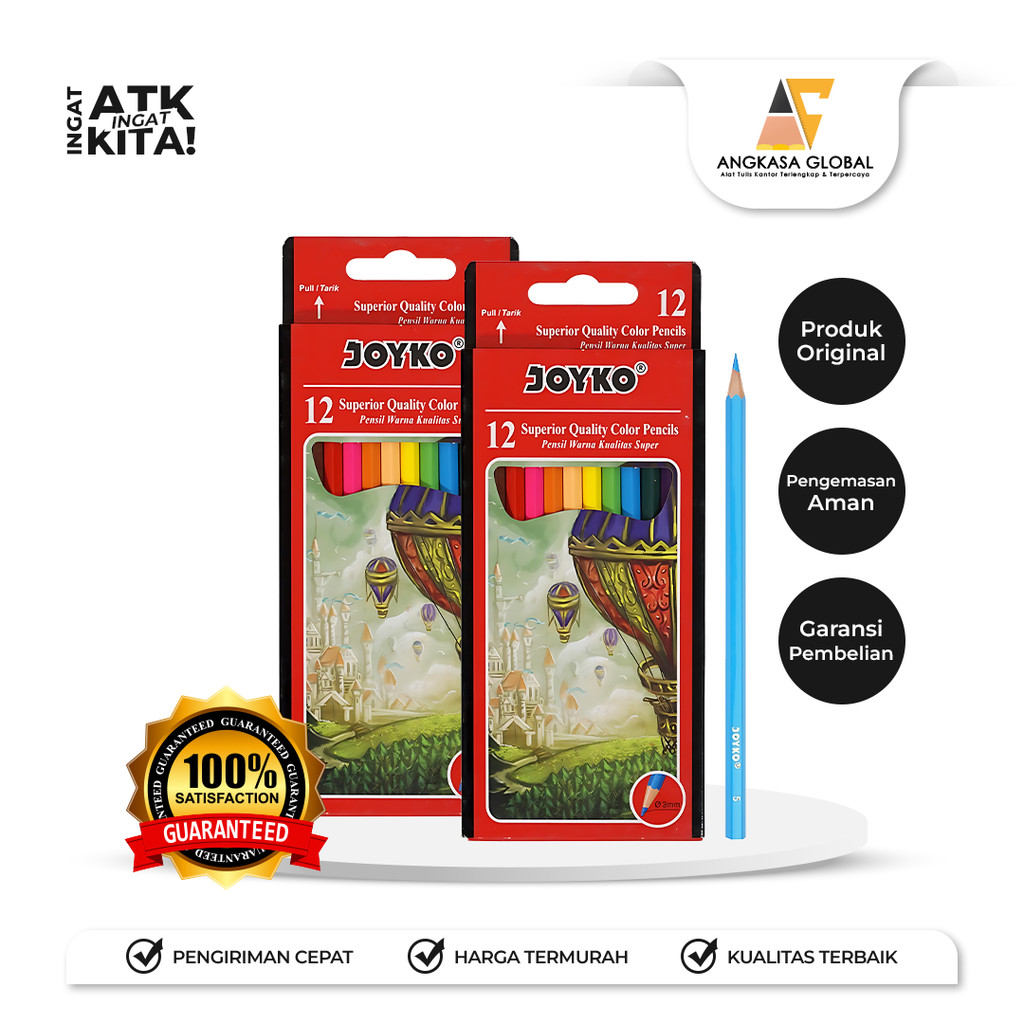 

JOYKO PENSIL WARNA/ COLOR PENCIL CP-100 (1SET)