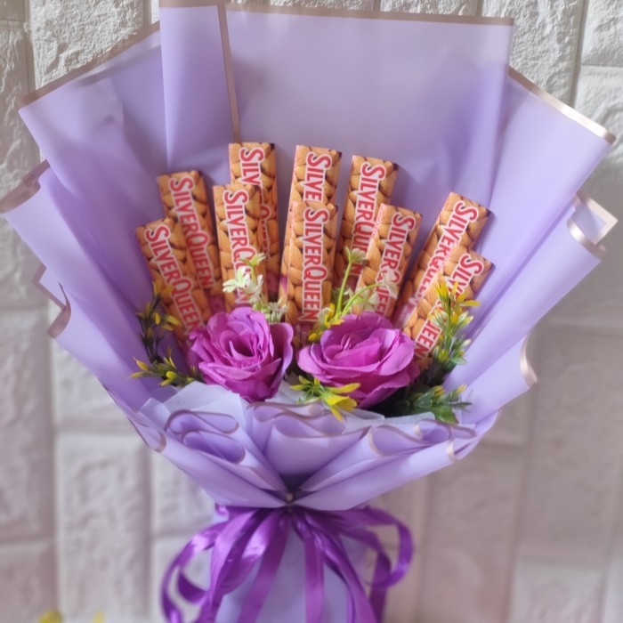 

Bucket Coklat + bunga, Wisuda,Sidang, Anniv, Valentine.(custem kertas) - custem warna, 6 pcs