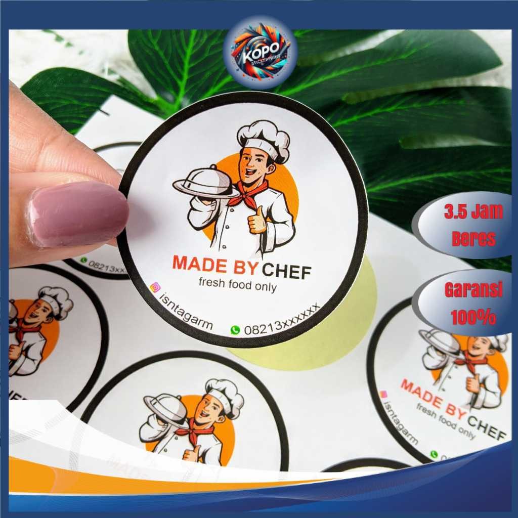 

KOPO SBC 2-7 Cetak Stiker Bulat Label Olshop Custom Sticker Logo Makanan Print