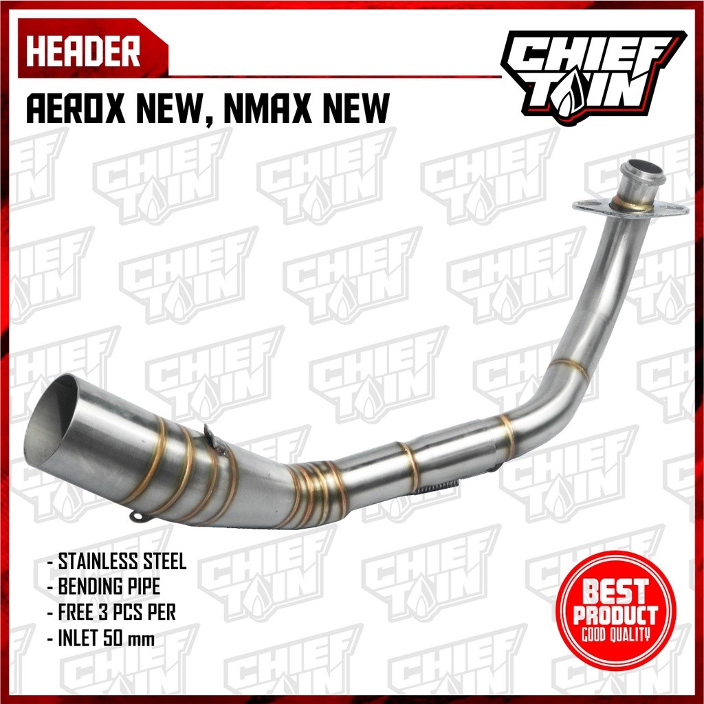 LEHER HEADER AEROX NEW NMAX NEW INLET 38 INLET 50 CHEIFTAN EXHAUST