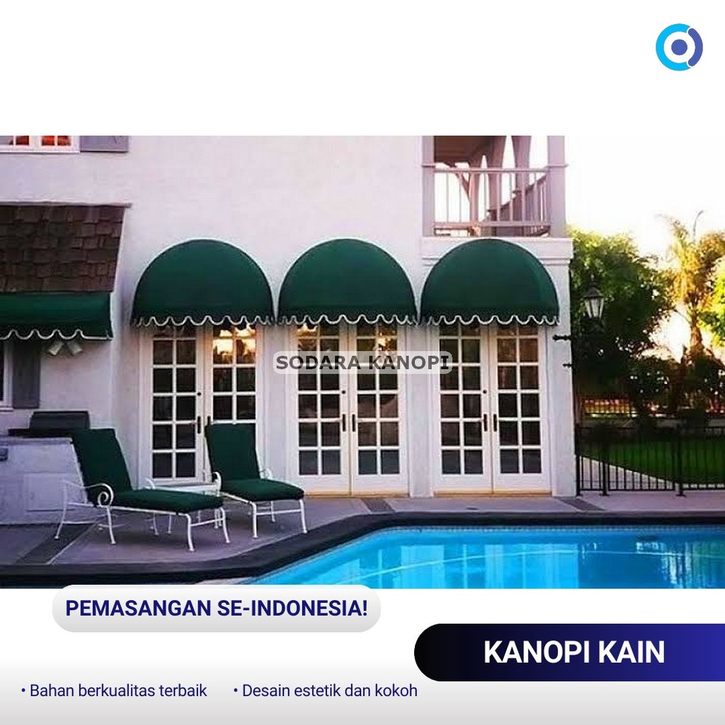 Canopy Kain Halaman Rumah – Desain Eksklusif