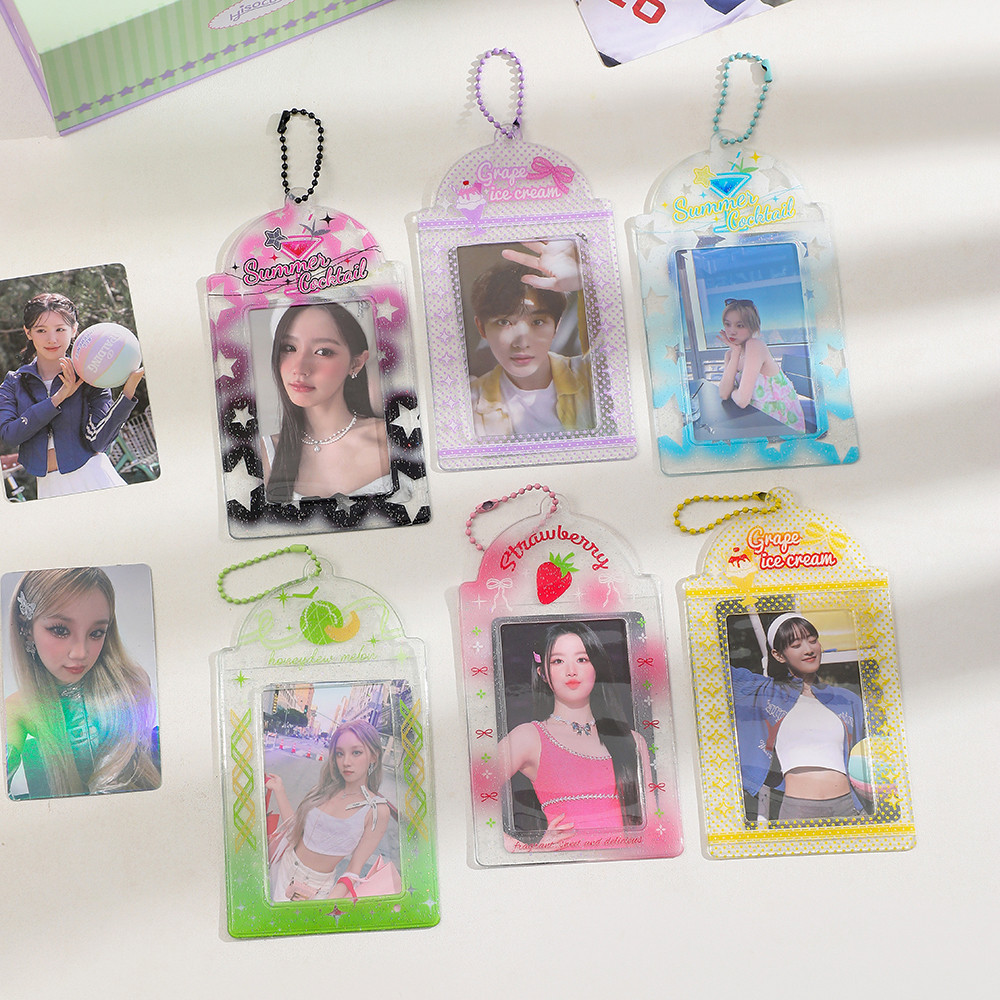 

Summer Jelly 3inch Card Holders Cute Fruit Ice Cream Print Idol Photocards Sleeves Cover