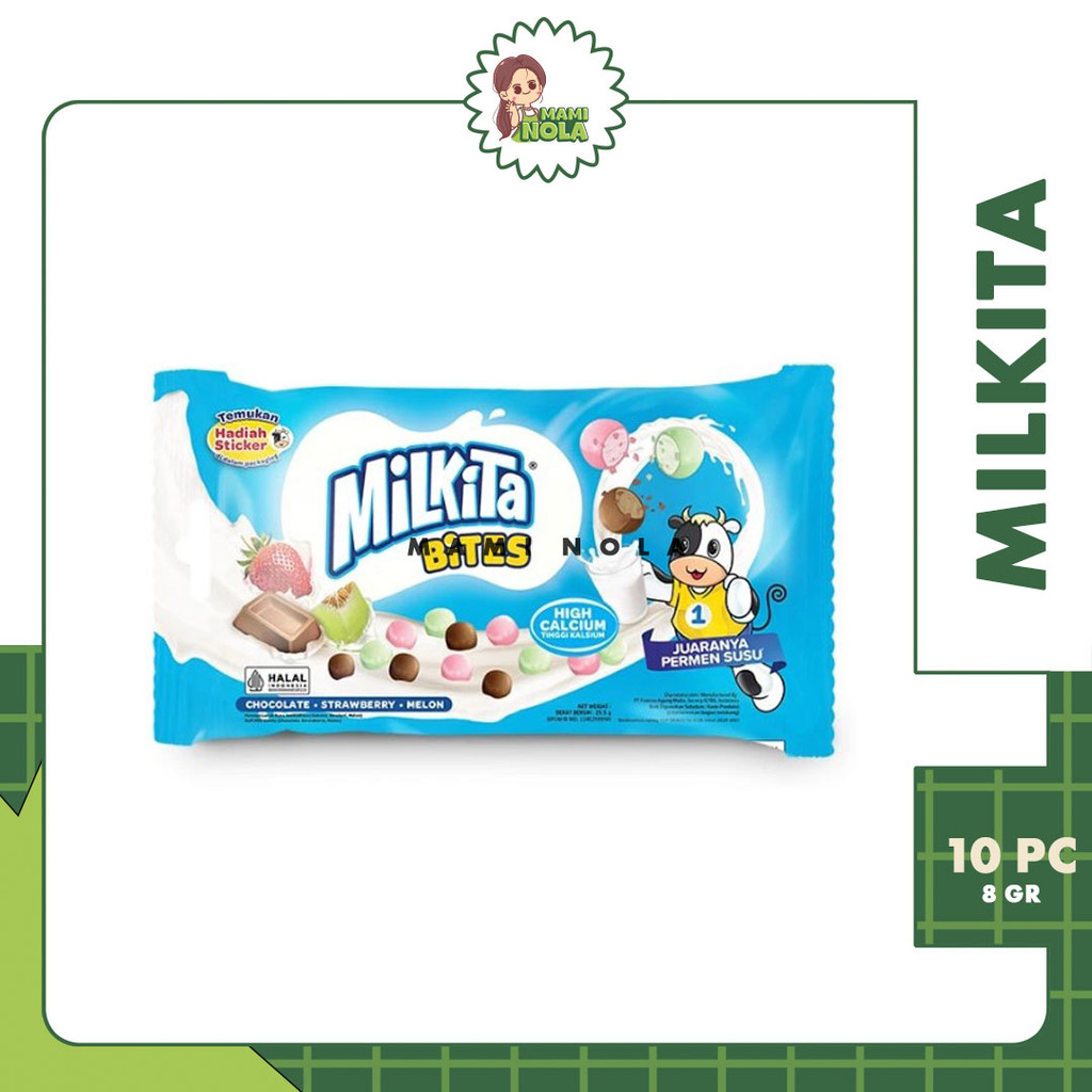 

Milkita Bites Permen Susu - Crunchy Diluar Chewy Didalam Isi 10pc