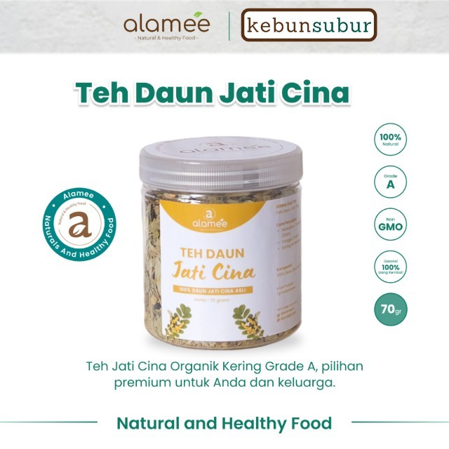 

ALAMEE Teh Daun Senna Jati Cina Leaf Tea Herbal Alami Organik Dried Flower Premium kebunsubur