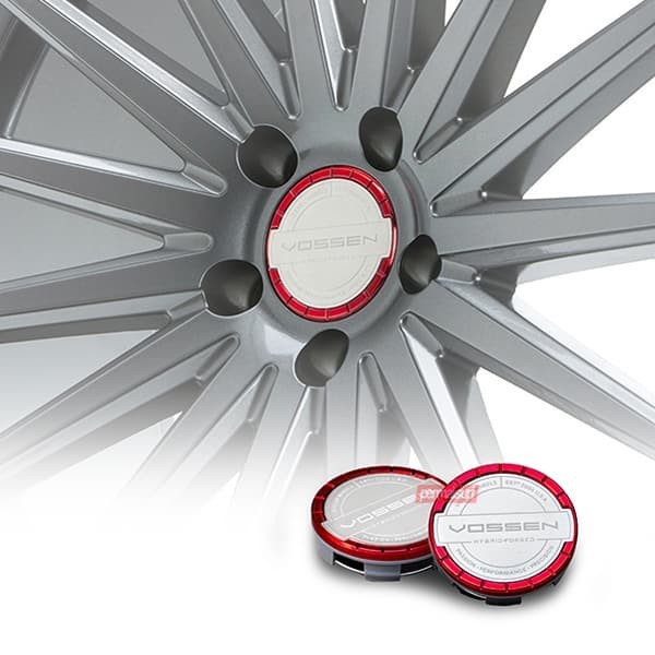 Vossen Hybrid Forged Billet Sport Cap Vossen Red/Brushed│Dop Vossen //TERBARU GARANSI