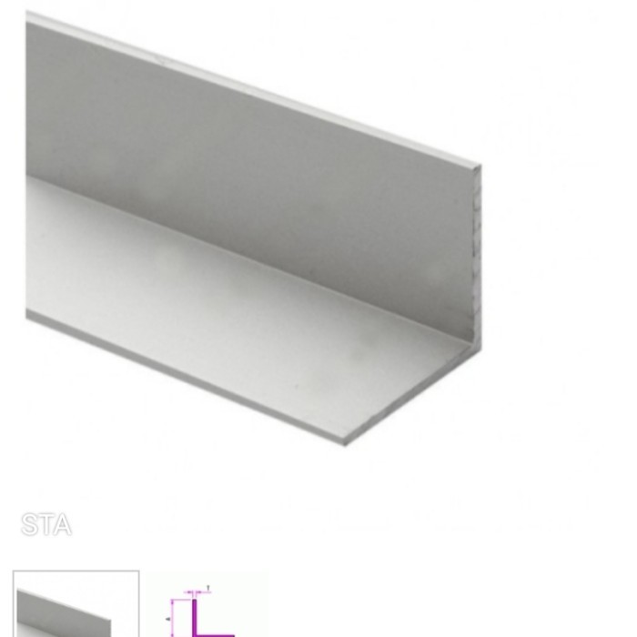 siku alumunium 2mm  2x2 cm x panjang 1 meter