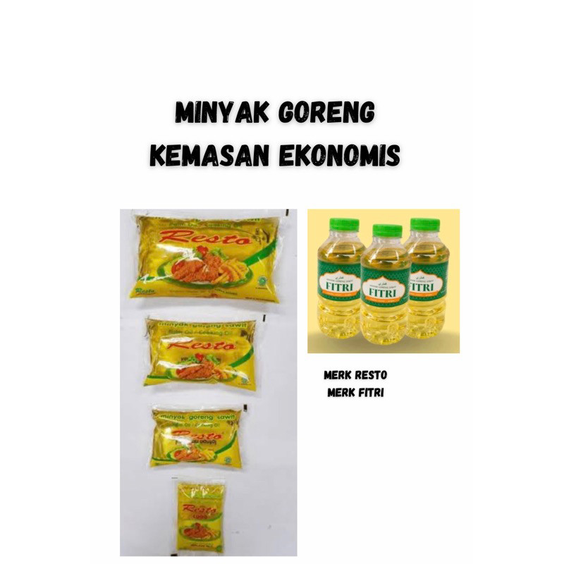 

Minyak Goreng Resto Bantal | Minyak Goreng Fitri | Minyak Goreng Rose Brand Kemasan Ekonomis