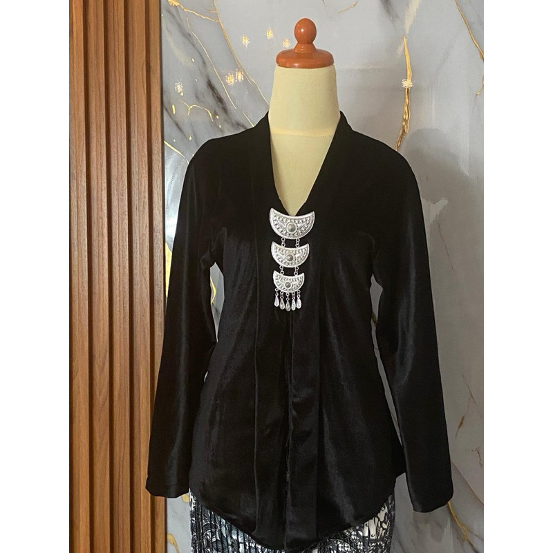 Kebaya Zahrah Gallery - Kebaya Bludru Kartini Bahan Premium/Baju Kebaya Bludru Modern Kartini