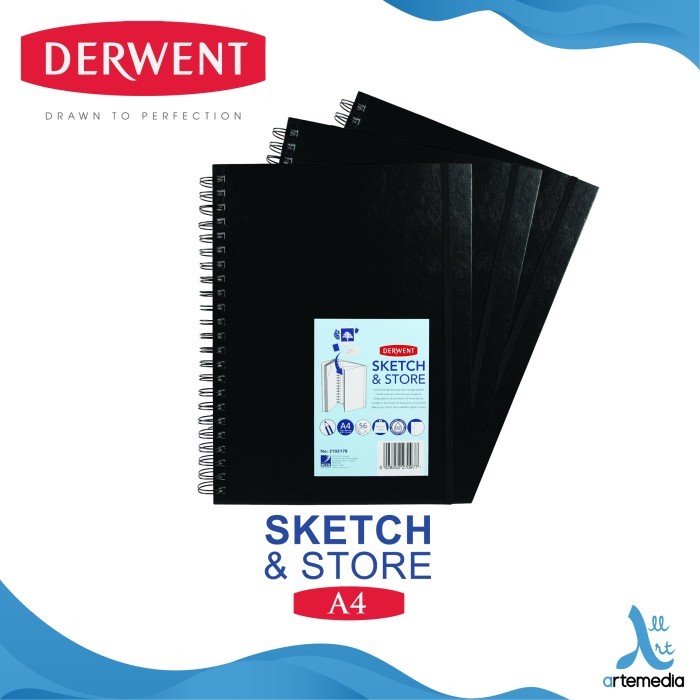 

Buku Sketsa Derwent A4 Sketch & Store Hard Cover Wire Bound Sketchbook