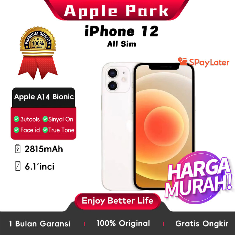 iPhone 12 64/128/256GB Bekas Original 100% Sceond iPhone/iPhone 12 256gb/ip 12/hp 12/iPhone Second