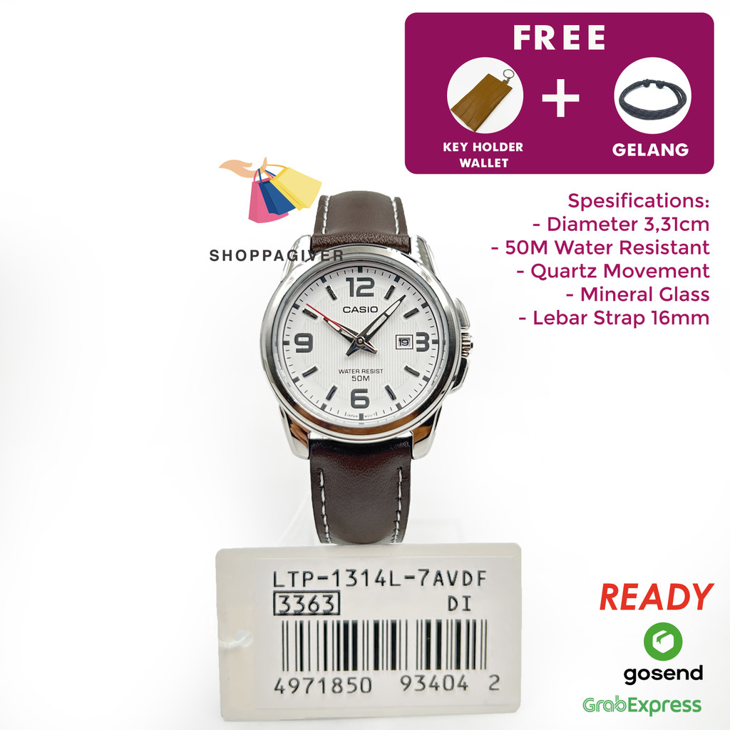 JAM TANGAN WANITA Original Casio Analog LTP-1314L / LTP-1314L-7A / LTP-1314L-7AVDF BERGARANSI
