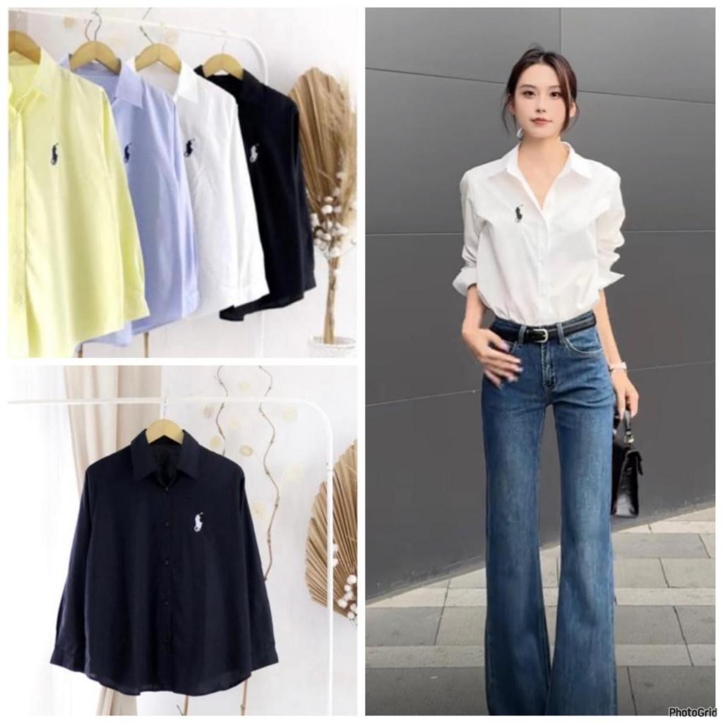 KEMEJA WANITA BORDIR KATUN OXFORD PREMIUM