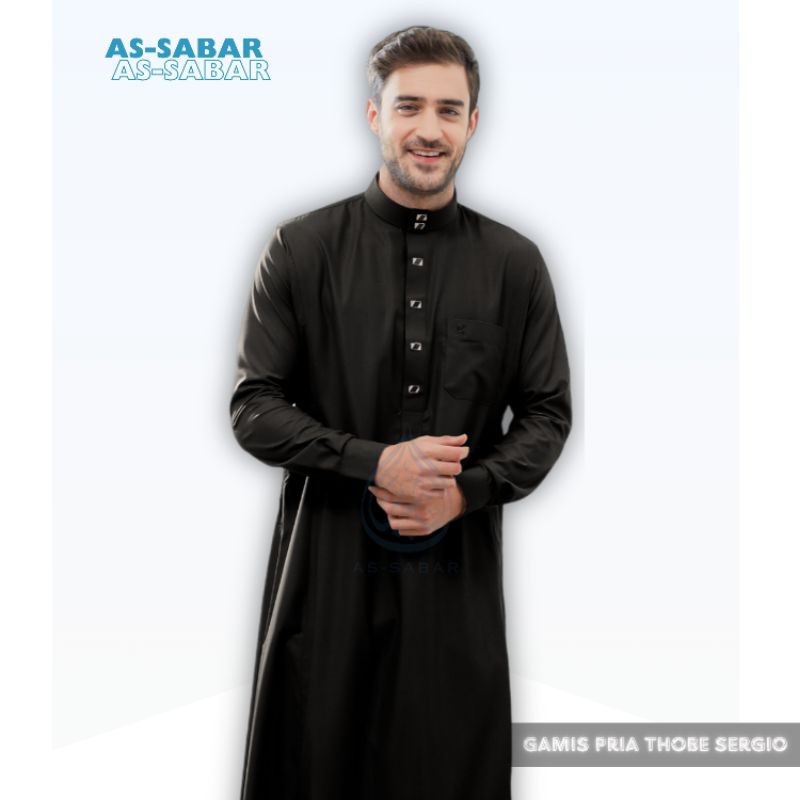 [HOT NEW] Assabar - Gamis Pria Terbaru baju gamis koko pria Pakaian Islami Laki Laki Jubah Modern El