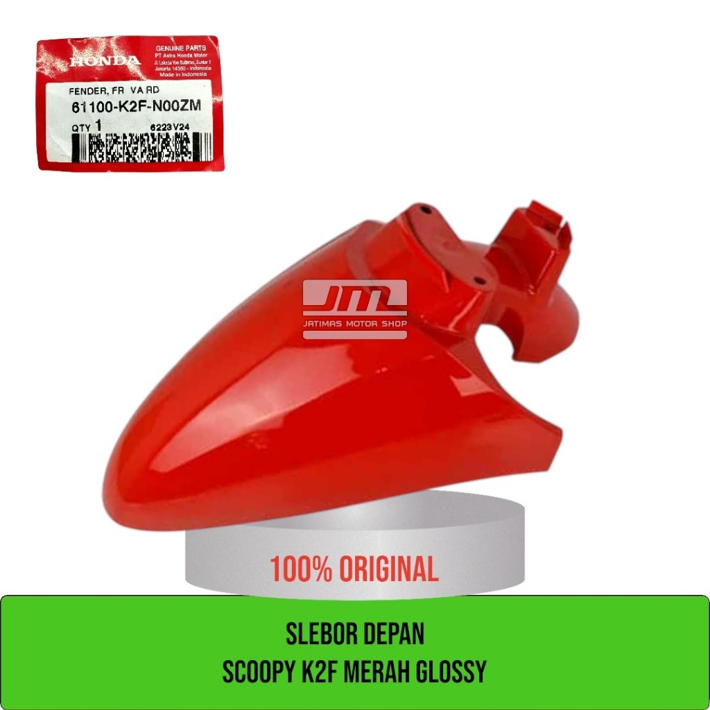 Slebor depan scoopy K2F merah glossy 61100-K2F-N00ZM