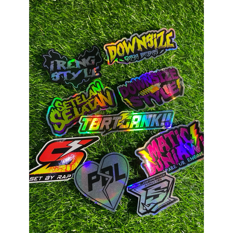 setelan pelajar sticker hologram selatan p ngopi oyo garage BAHAN STRIPPING TERJAMIN