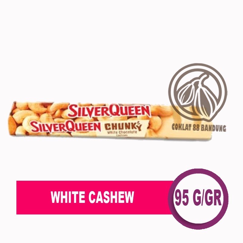 

SILVERQUEEN CHUNKY BAR 85gr ex 95gr, SILVER QUEEN CHUNKY BAR 85 GRAM ALMOND MEDE WHITE DARK ORANGE