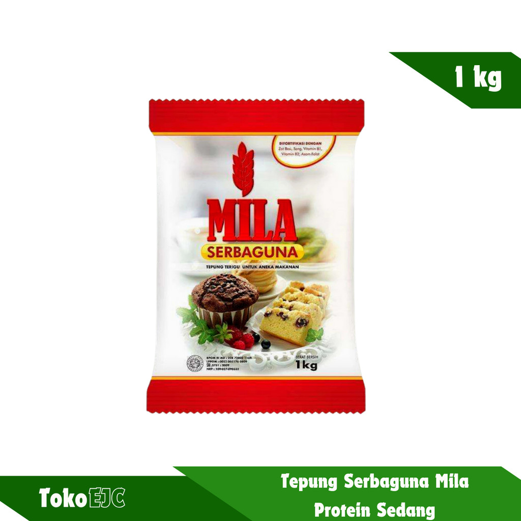 

Tepung Terigu Mila Serbaguna / Tepung Terigu Untuk Aneka Makanan 1 Kg / Tepung Protein Sedang