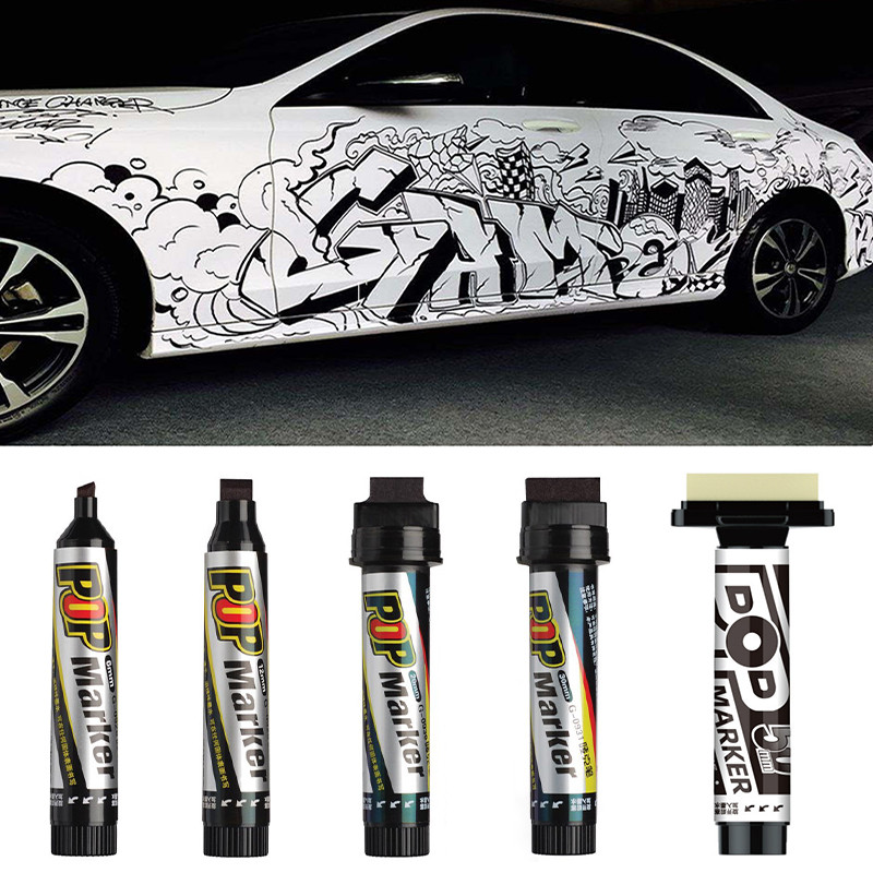 

Sketch Graffiti Markers Pen Permanent Waterproof Paint Brush Pens Set Drawing Poster Manga Office School Art Stationery Supplies