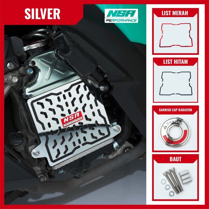 COVER RADIATOR VARIO 125 150 PCX 150 ADV 150 NSA TUTUP MESIN RADIATOR - gold